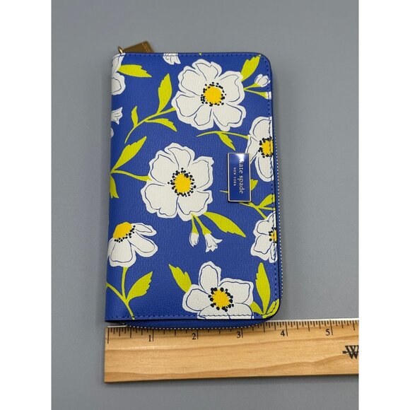 Kate Spade Katy Sunshine Floral Textured Leather Medium Zip Around Wallet NWT - Picture 12 of 15